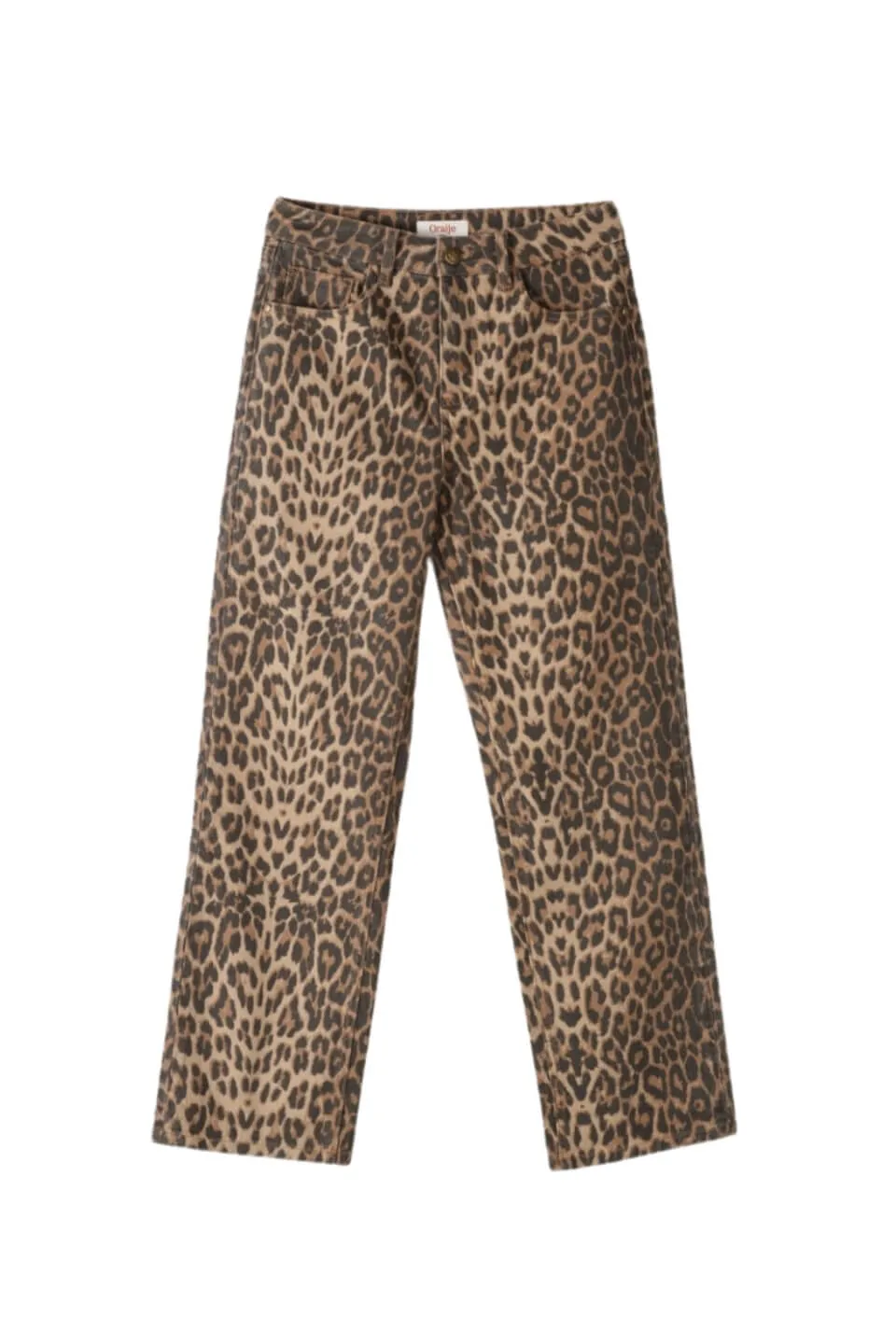 Solange Luipaard Denim Jeans Broek
