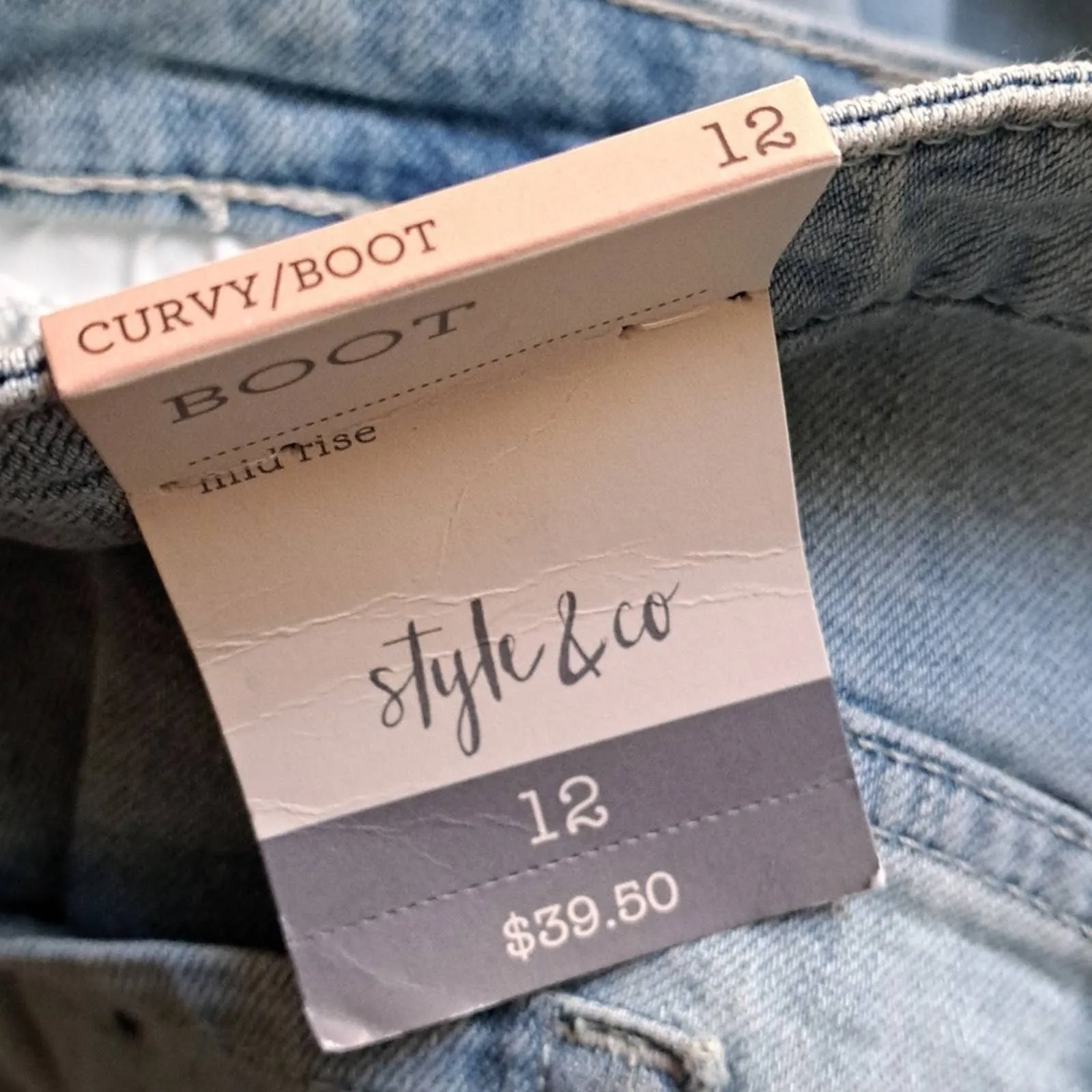 Style & Co Mid Rise Bootcut Jeans Heartland