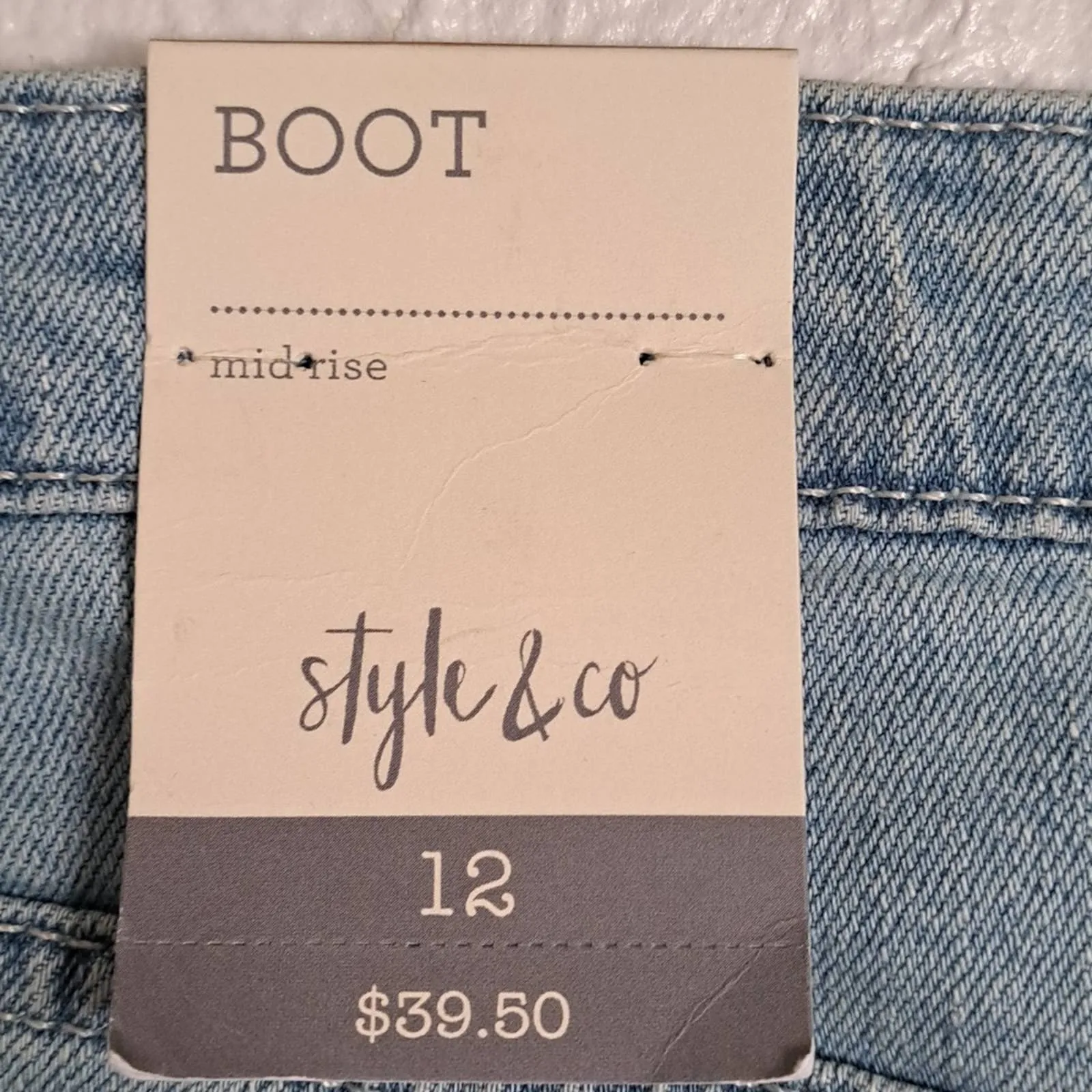 Style & Co Mid Rise Bootcut Jeans Heartland