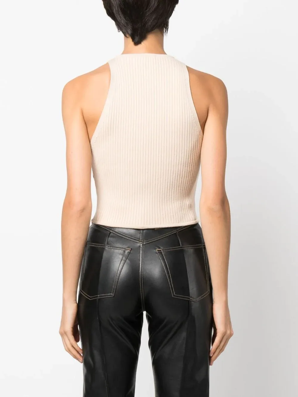 Suspenders Rib Knit Top