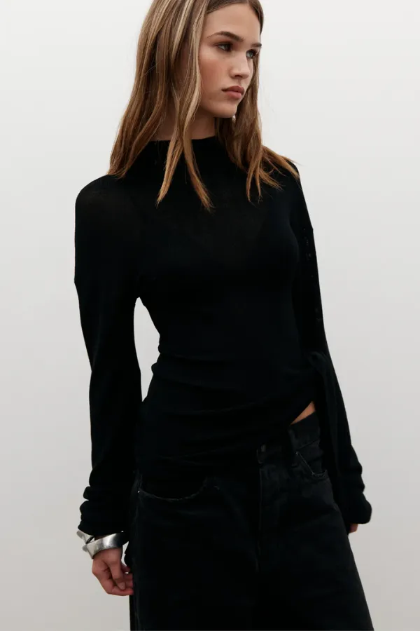 Tatiana Knit Top Black