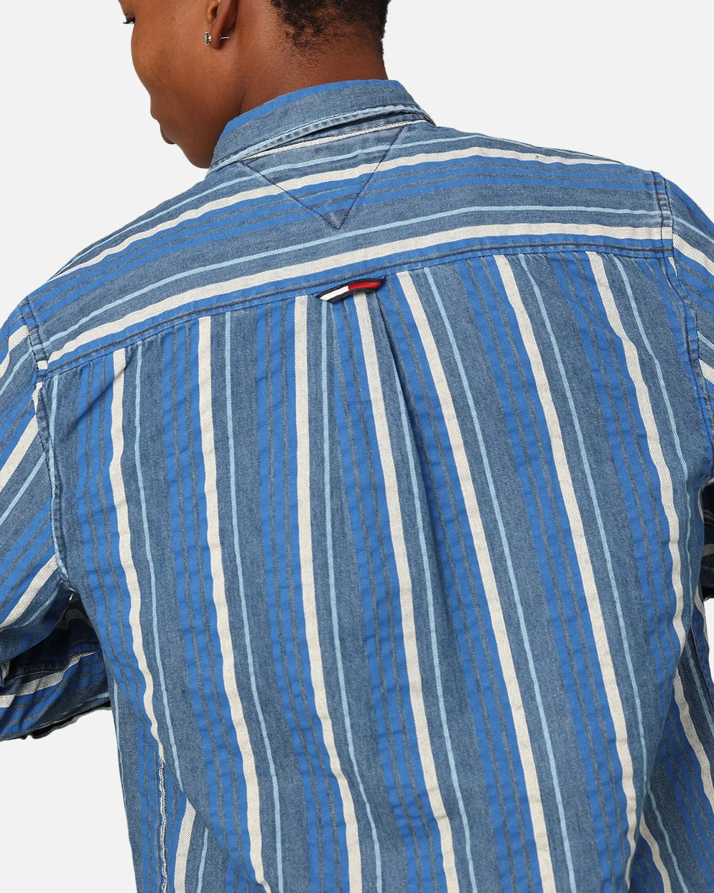 Tommy Jeans Relaxed Denim Stripe Long Sleeve Shirt Denim Medium
