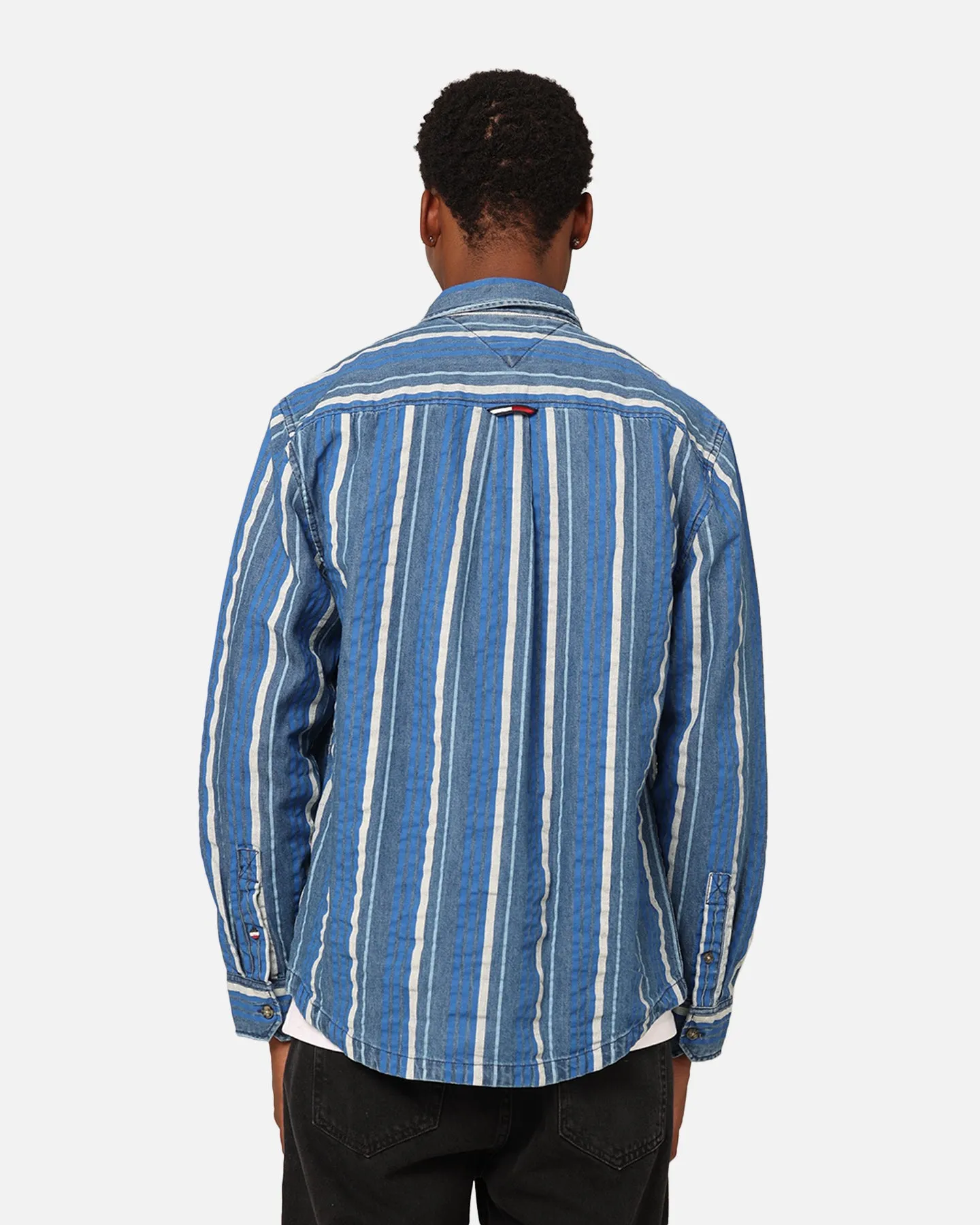 Tommy Jeans Relaxed Denim Stripe Long Sleeve Shirt Denim Medium