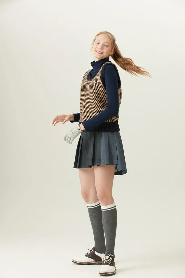Twill KNIT Vest_Navy