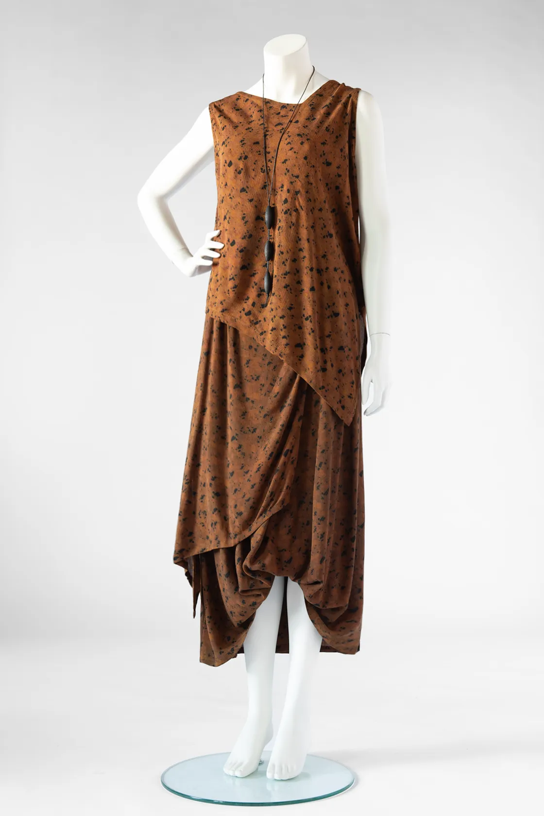 Two Layer Skirt in Rust Terrazzo