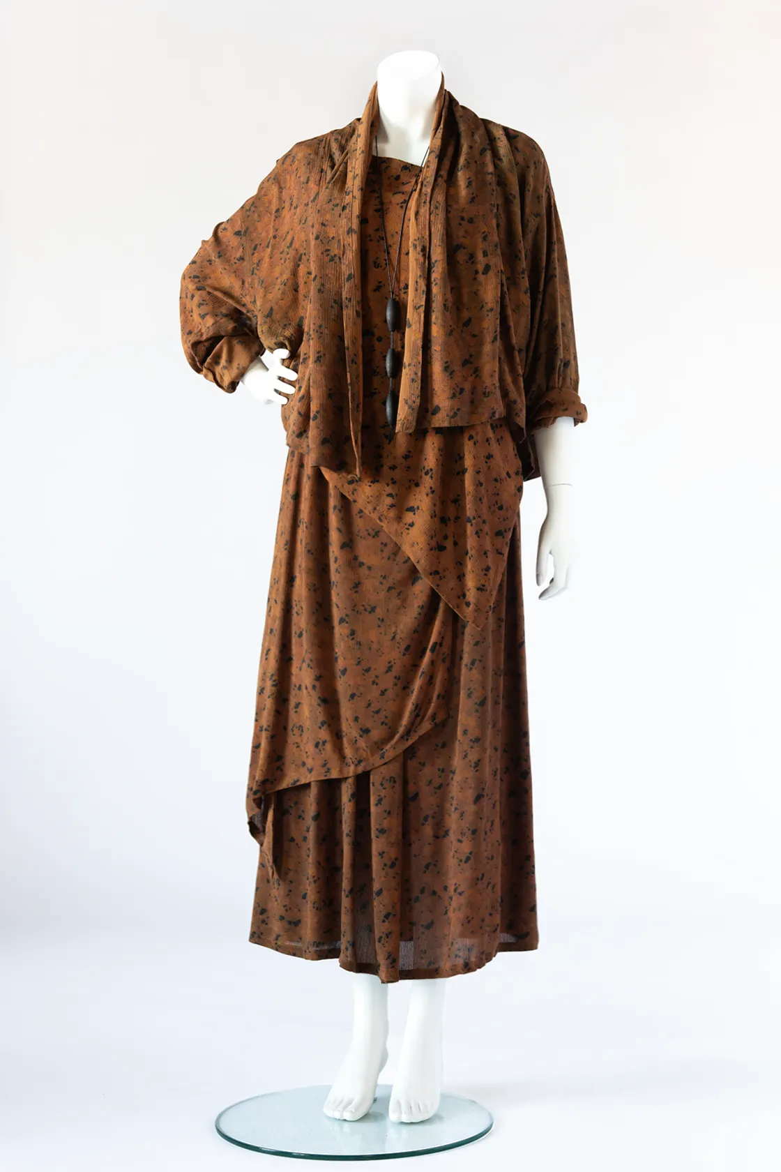 Two Layer Skirt in Rust Terrazzo