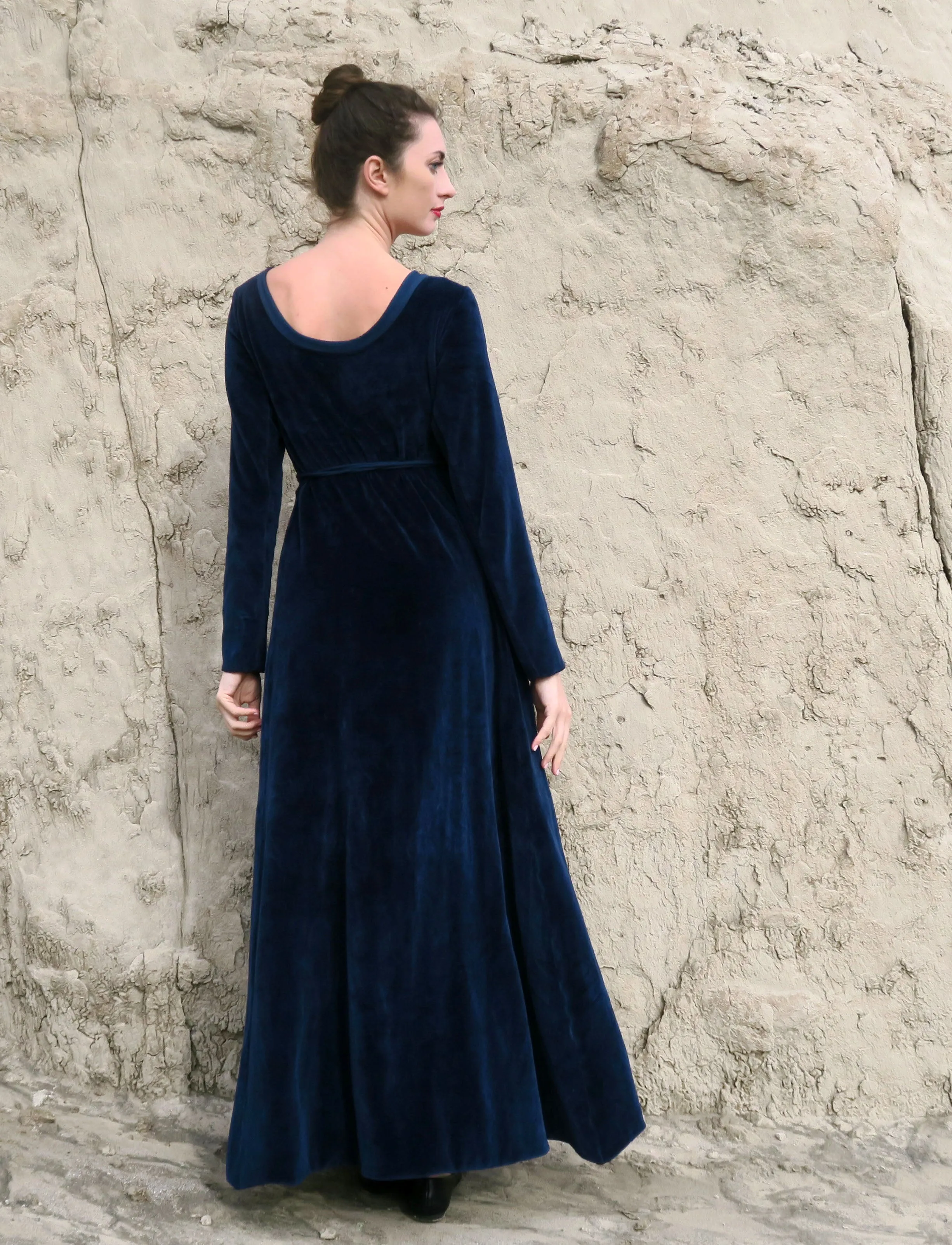 VELOUR Flip Wrap Simplicity Long Dress