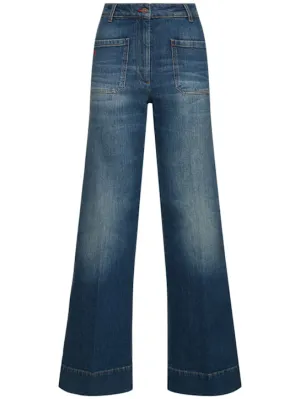 Victoria Beckham   Alina denim medium waist wide jeans 