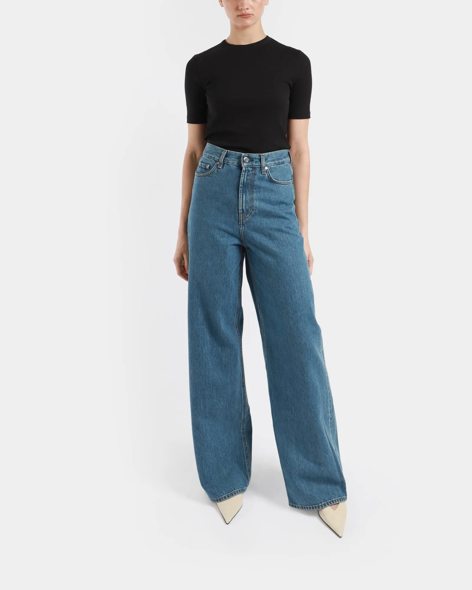 Wide Leg Denim Jeans