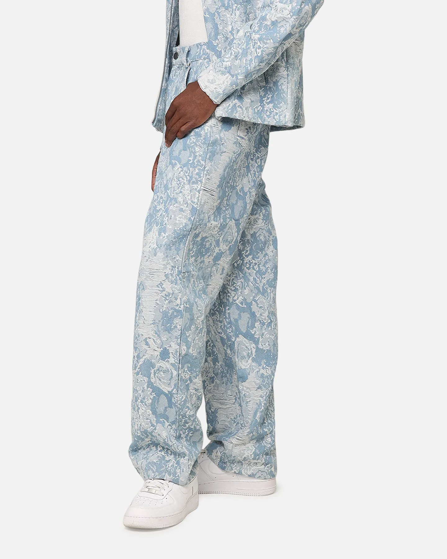 XXIII Denim Jacquard Jeans Pacific Blue