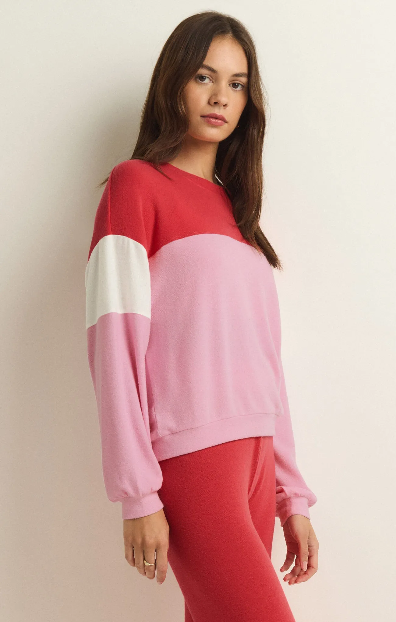 Z Supply Colorblock Long Sleeve Top