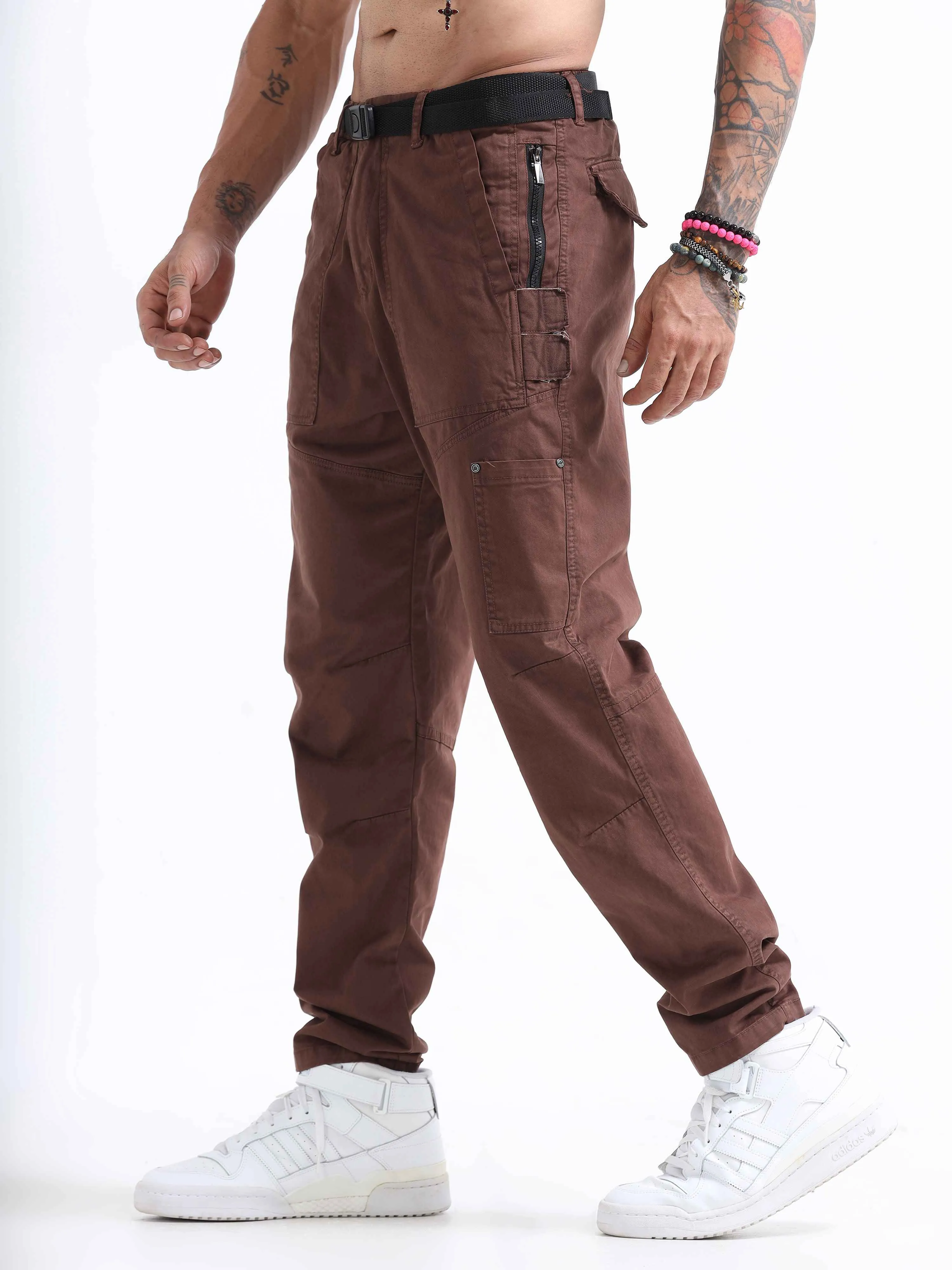 ZipCore Utility Pant In Brown